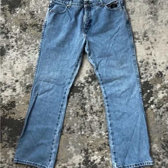 Harley-Davidson Boot Cut Jeans with Custom American Flag Pocket - One of a Kind - Picture 5 of 10